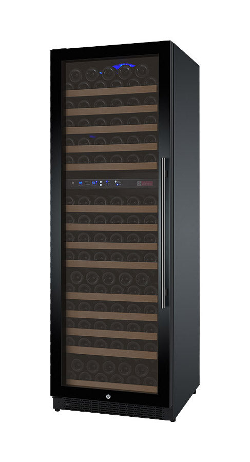 Allavino 24" Wide FlexCount II Tru-Vino 172 Bottle Dual Zone Black Left Hinge Wine Refrigerator