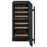 Allavino 15" Wide FlexCount II Tru-Vino 30 Bottle Dual Zone Black Wine Refrigerator