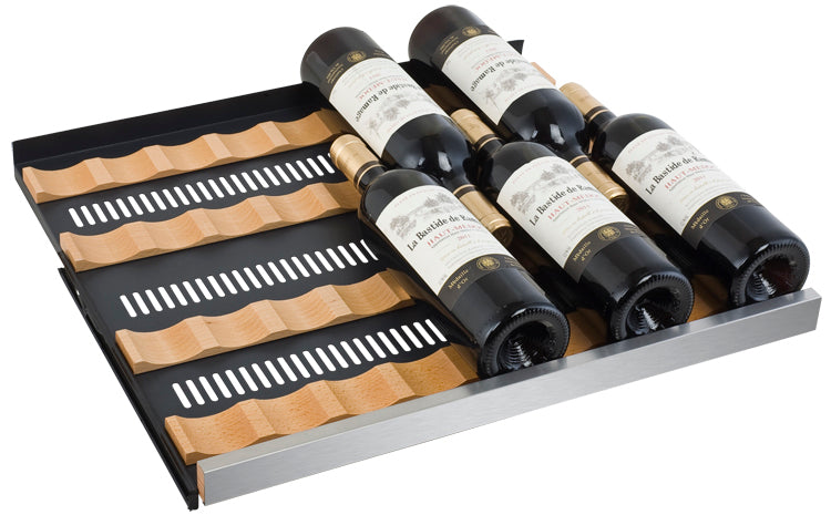 Allavino 24" Wide FlexCount II Tru-Vino Series 56 Bottle Single Zone Stainless Steel Left Hinge Wine Refrigerator