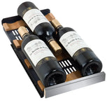 Allavino 24" Wide FlexCount II Tru-Vino 18 Bottle/66 Cans Dual Zone Stainless Steel Wine Refrigerator/Beverage Center