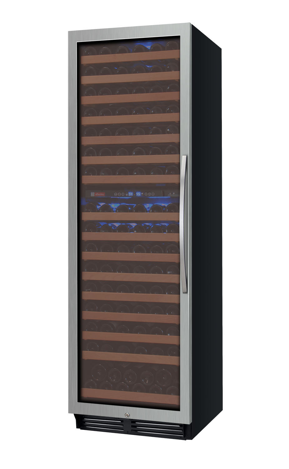Allavino 24" Wide FlexCount Classic II Tru-Vino 172 Bottle Dual Zone Stainless Steel Left Hinge Wine Refrigerator