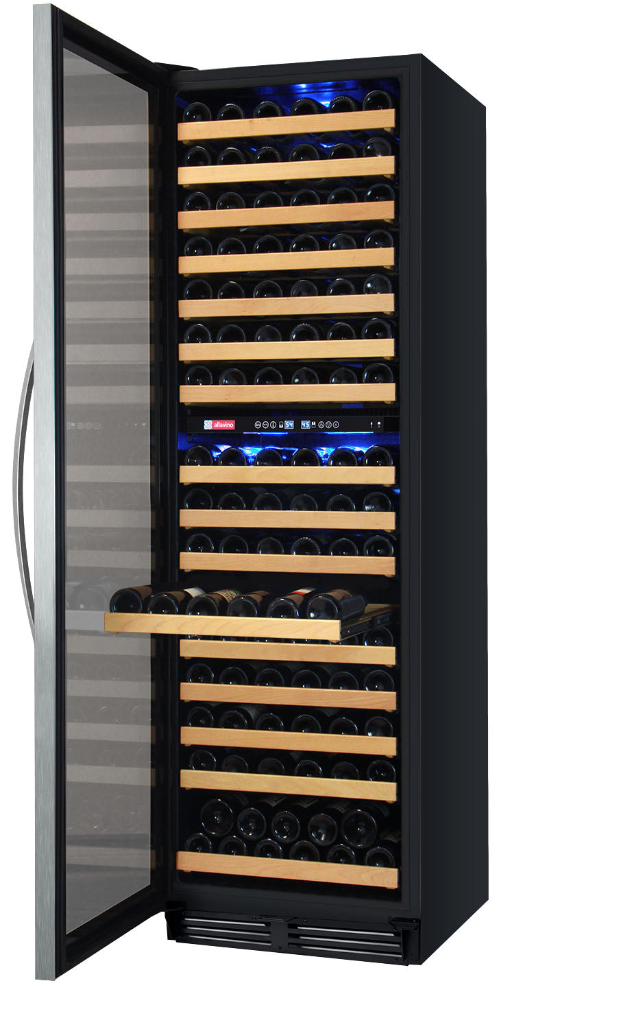 Allavino 24" Wide FlexCount Classic II Tru-Vino 172 Bottle Dual Zone Stainless Steel Left Hinge Wine Refrigerator