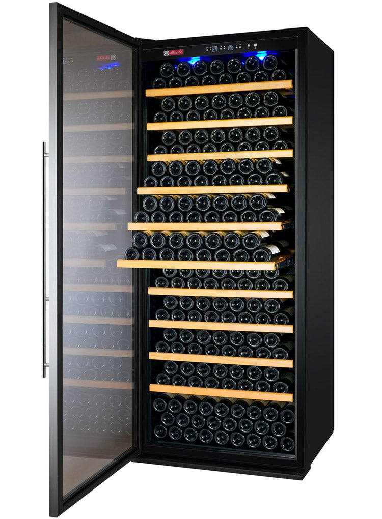 Allavino 32" Wide Vite II Tru-Vino 277 Bottle Single Zone Stainless Steel Left Hinge Wine Refrigerator