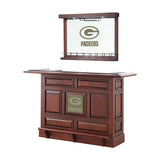 Imperial Green Bay Packers Mirrored Wall Bar