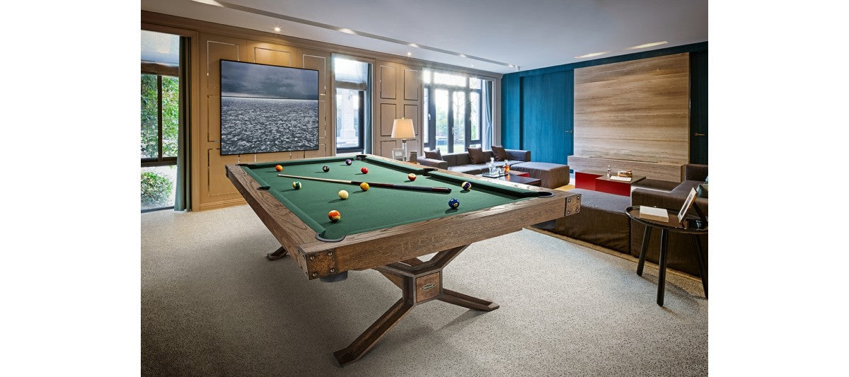 Brunswick Billiards Dameron 8' Slate Pool Table in Nutmeg