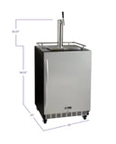 Kegco Full Size Digital Commercial Undercounter Kegerator with X-CLUSIVE Premium Direct Draw Kit - Right Hinge