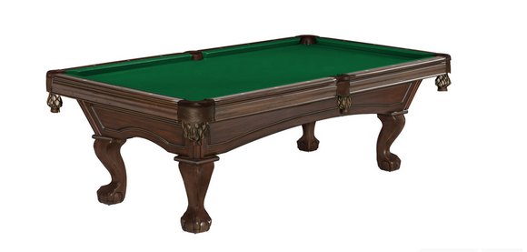 Brunswick Billiards Glenwood 8' Slate Pool Table in Tuscana w/ Ball & Claw Legs