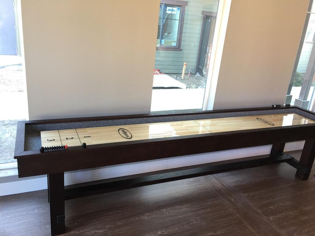 Imperial Reno Rustic 12' Shuffleboard Table in Dark Chestnut
