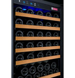 Allavino 24" Wide FlexCount II Tru-Vino 56 Bottle Single Zone Black Left Hinge Wine Refrigerator