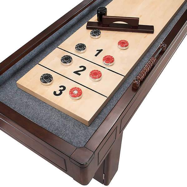 Carmelli Austin 9' Shuffleboard Table in Mahogany Finish